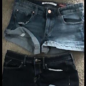 2 pairs jean shorts